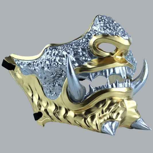 Space Armory Japanese Oni Mask Gold/Silver Masks