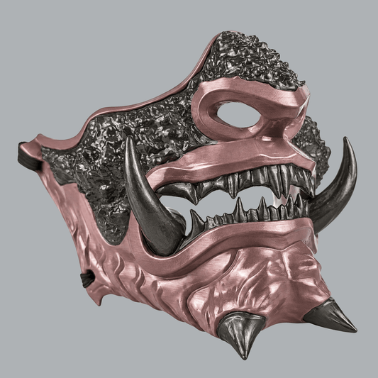 Space Armory Japanese Oni Mask - Graphit / Rosé Masks