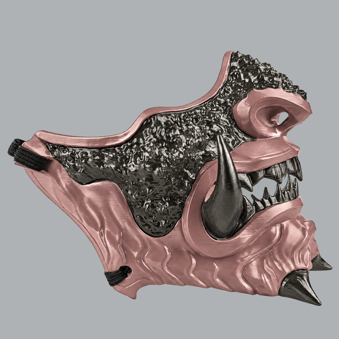 Space Armory Japanese Oni Mask - Graphit / RosÉ Masks