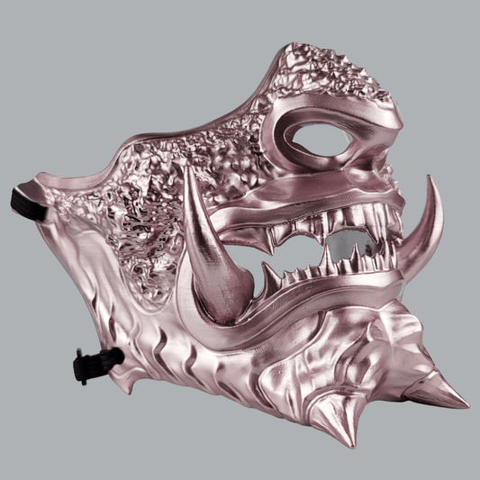 Space Armory Japanese Oni Mask - Metallic Rose Masks