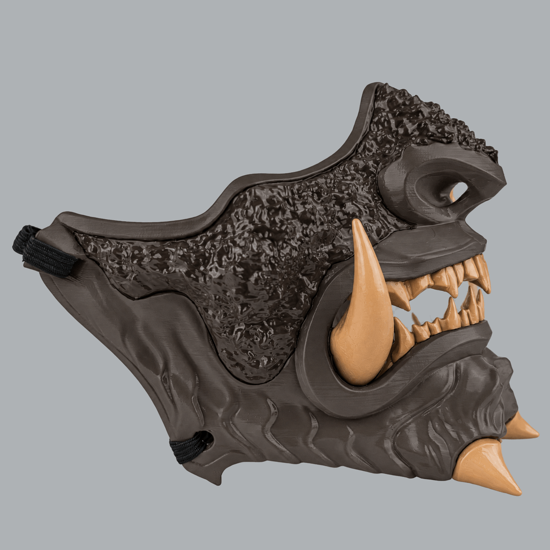 Space Armory Japanese Oni Mask - Slate / Cremino Masks