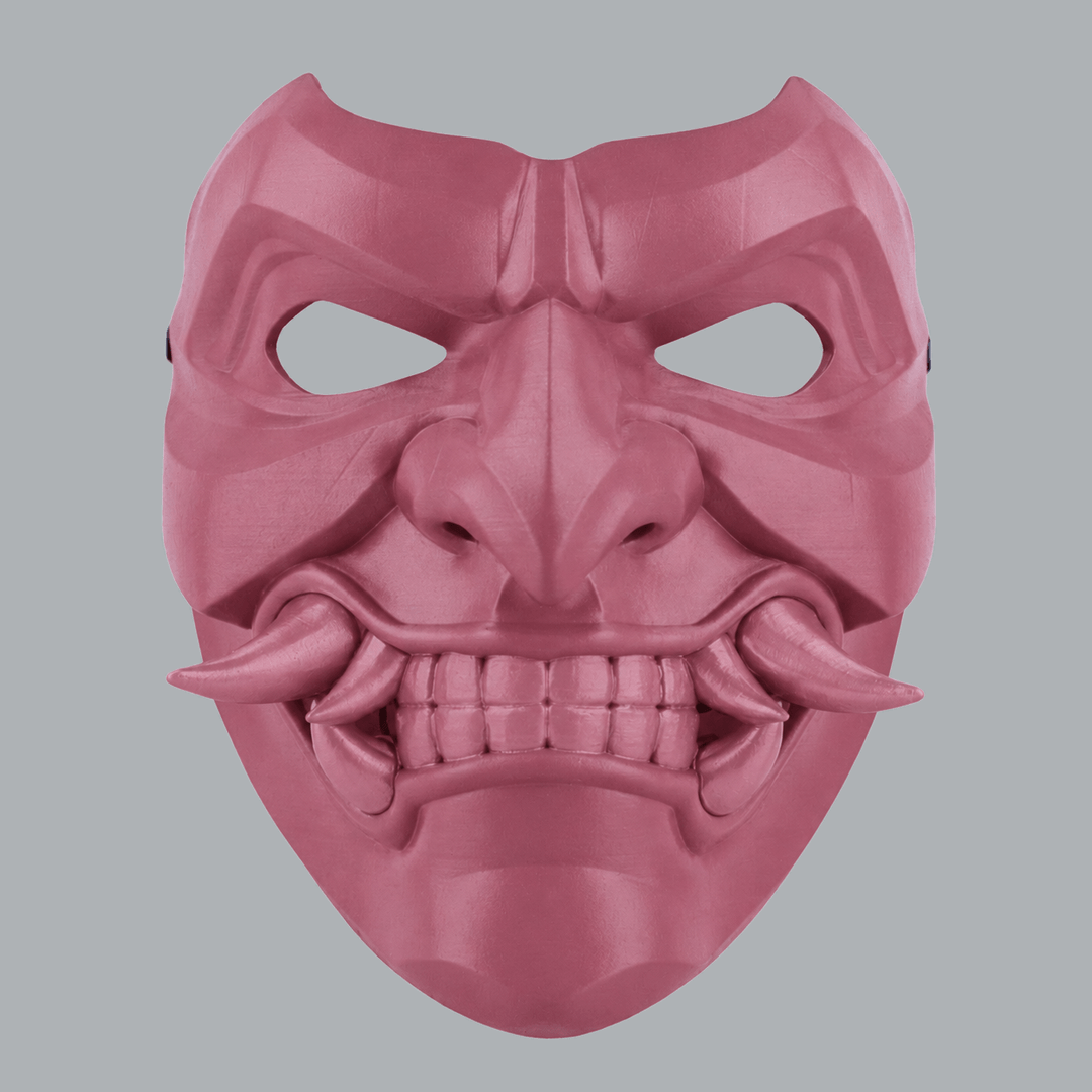 Space Armory Kabuto Mask With Fangs - Dusty Pink Masks