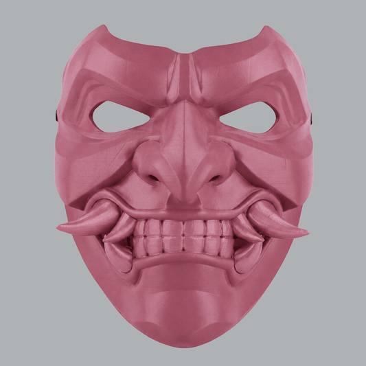 Space Armory Kabuto Mask With Fangs - Dusty Pink Masks