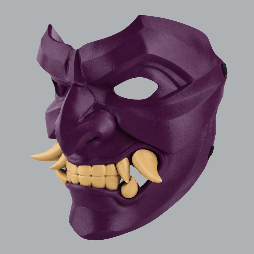 Space Armory Kabuto Mask With Fangs - Galaxy / Sand Masks