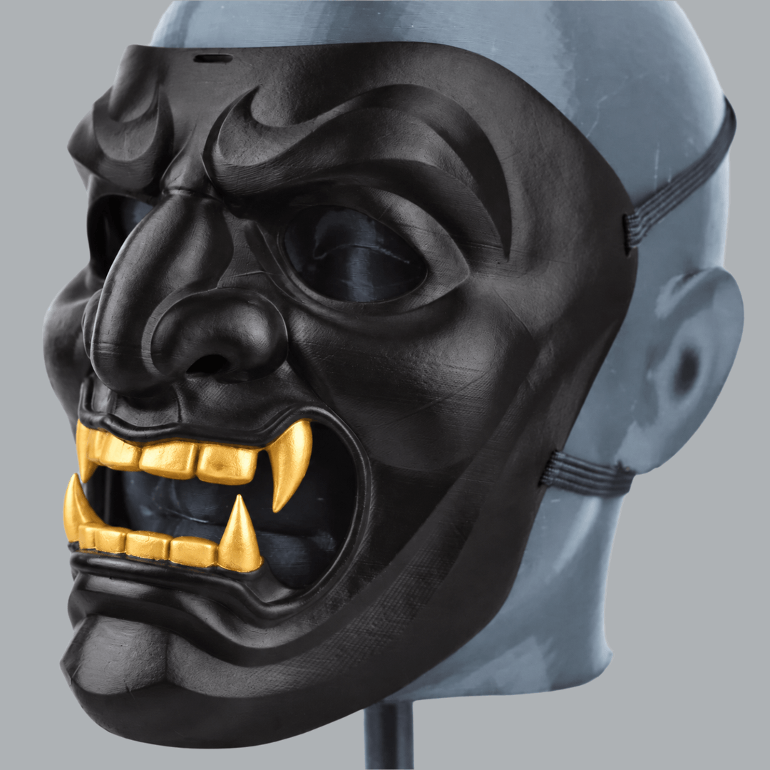 Space Armory Kabuto Samurai Mask - Black / Gold Masks
