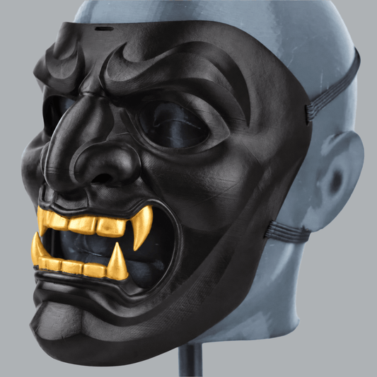 Space Armory Kabuto Samurai Mask - Black / Gold Masks