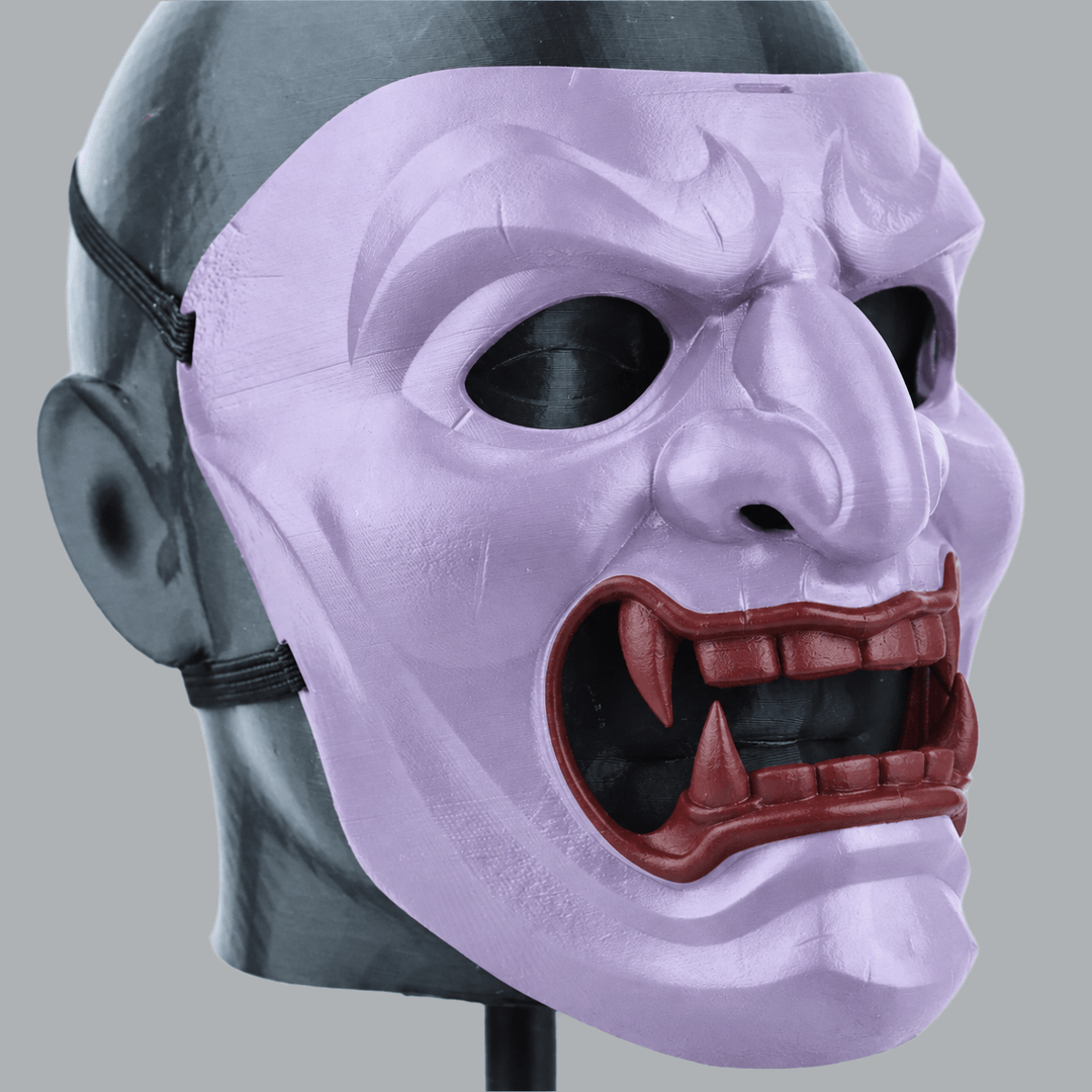 Space Armory Kabuto Samurai Mask - Lavender / Merlot Masks