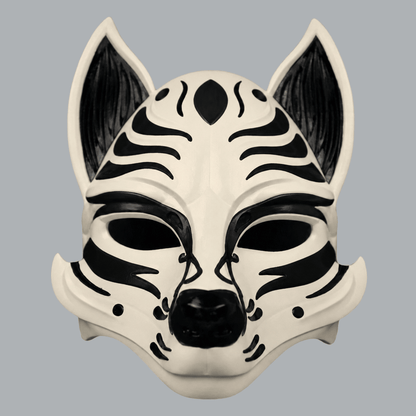 Space Armory Kitsune Fox Mask - Cream / Black Masks