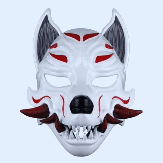 Space Armory Kitsune Fox Mask With Fangs