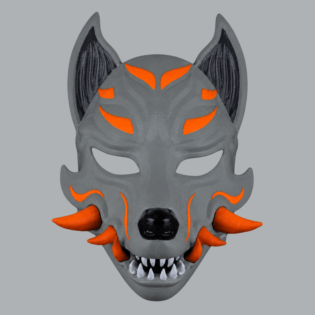 Space Armory Kitsune Fox Mask With Fangs - Shark / Halloween Masks