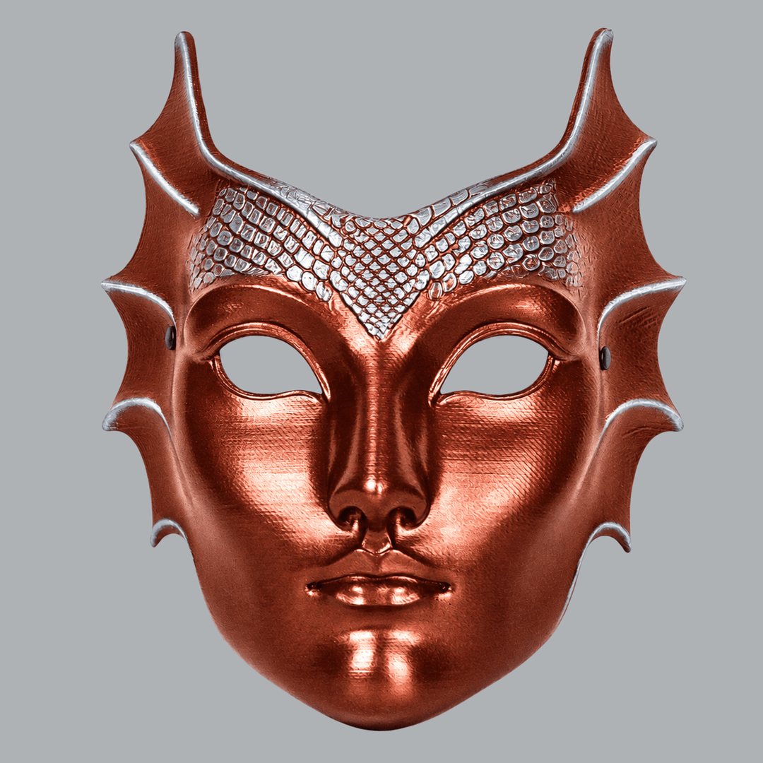 Space Armory Mermaid Mask - Metallic Copper/Silver Masks