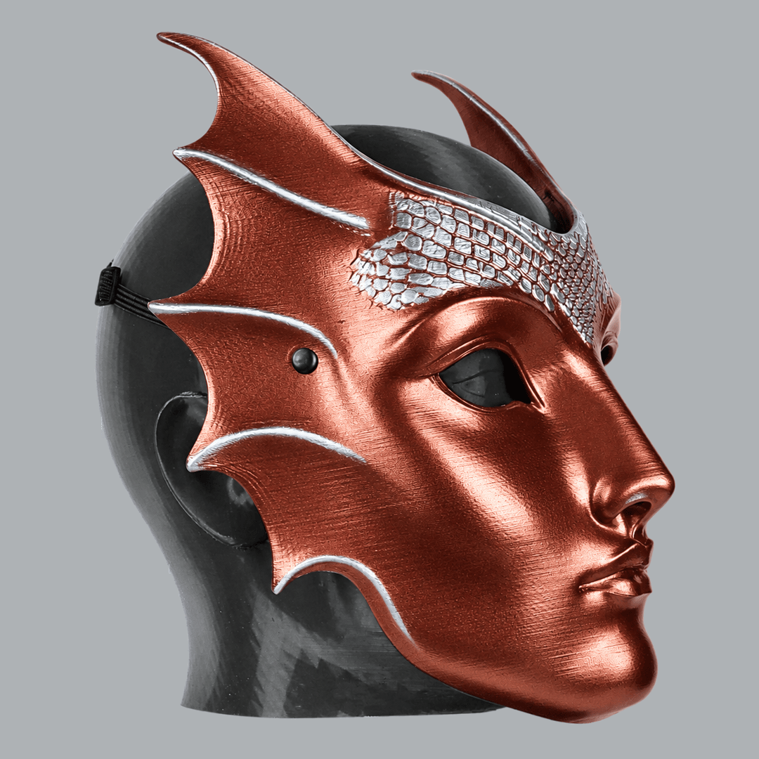 Space Armory Mermaid Mask - Metallic Copper/Silver Masks