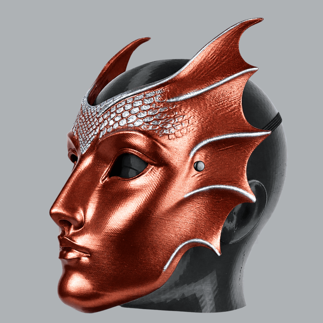 Space Armory Mermaid Mask - Metallic Copper/Silver Masks