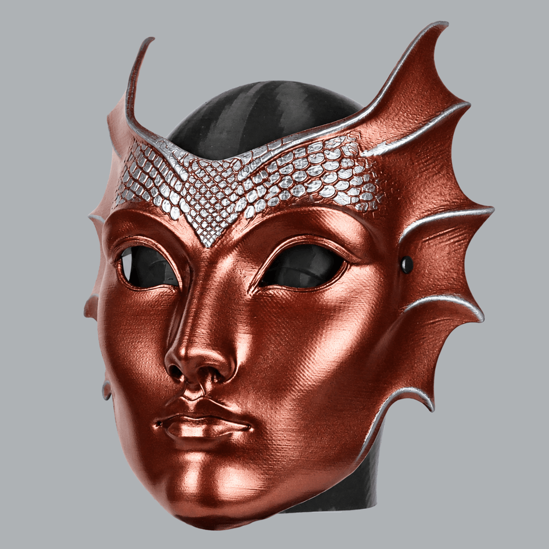 Space Armory Mermaid Mask - Metallic Copper/Silver Masks