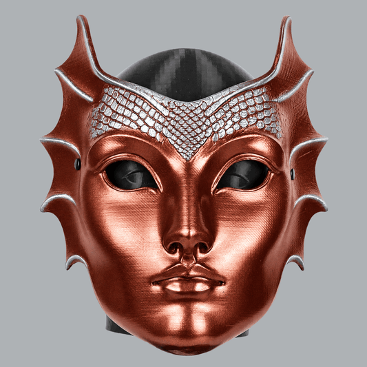 Space Armory Mermaid Mask - Metallic Copper/Silver Masks