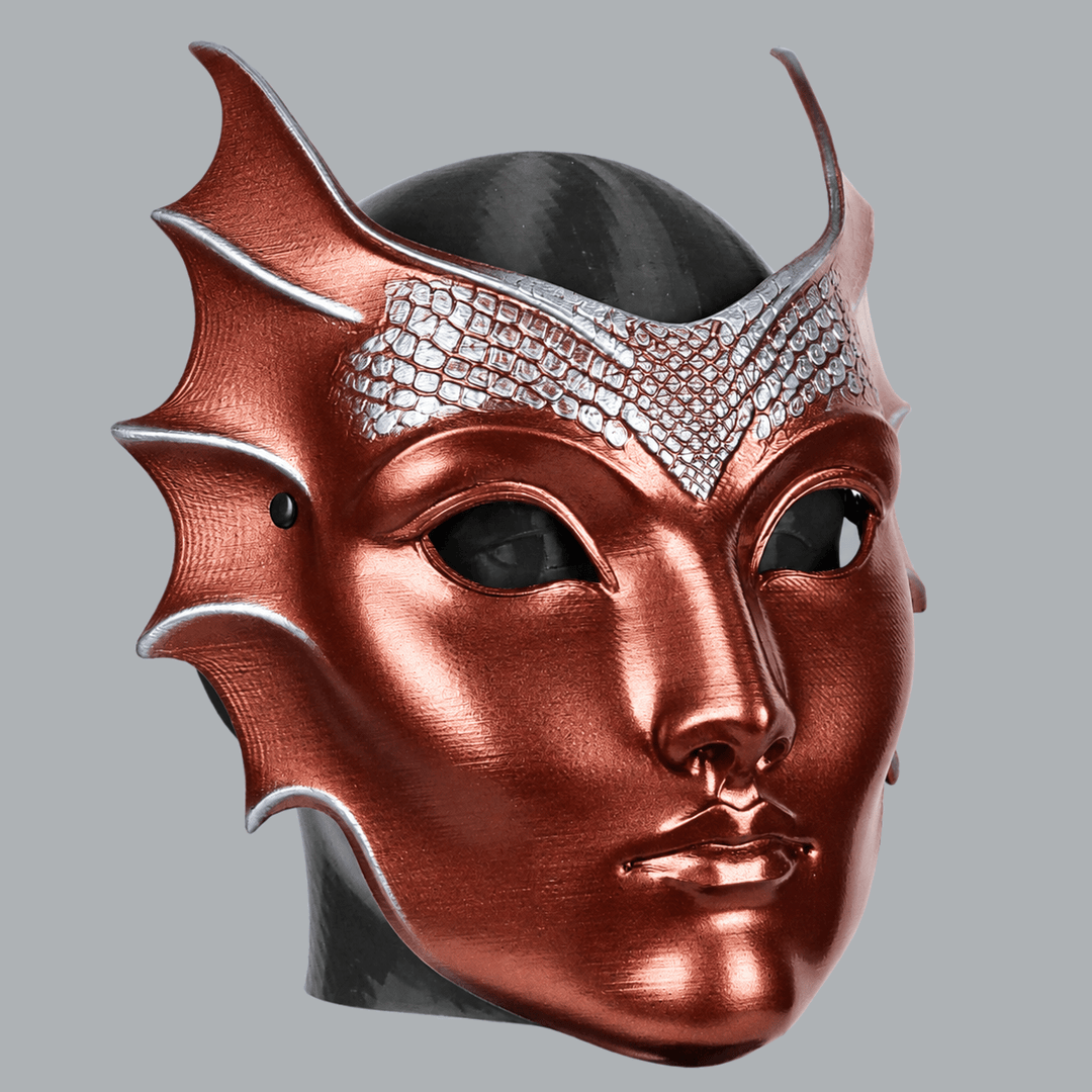 Space Armory Mermaid Mask - Metallic Copper/Silver Masks