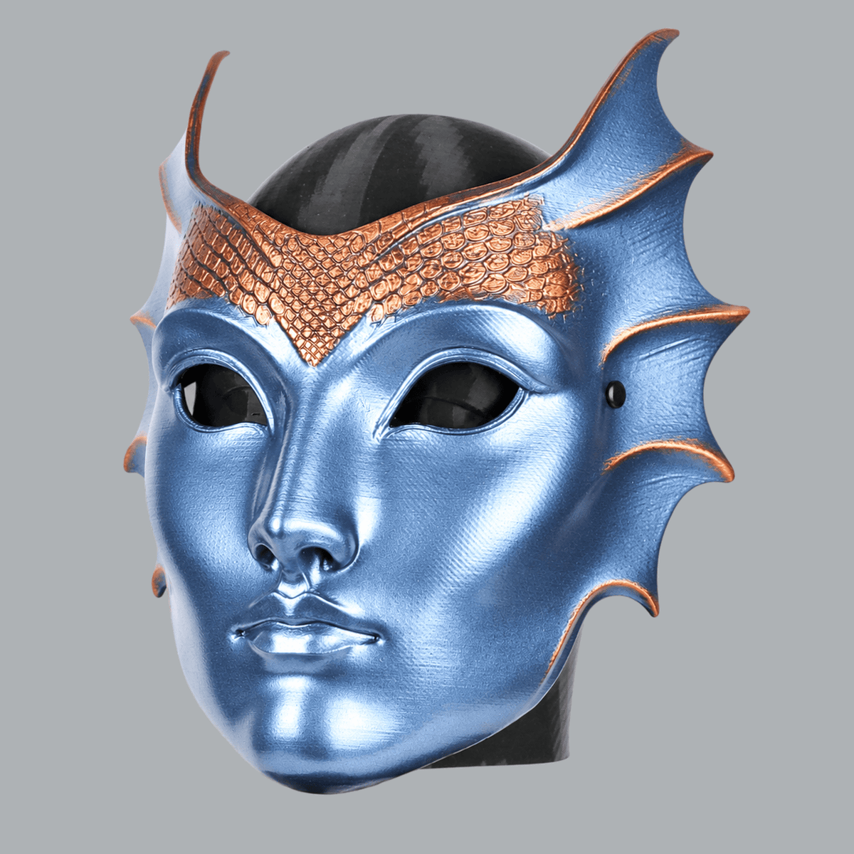 Space Armory Mermaid Mask - Metallic Ice Blue/Copper Masks