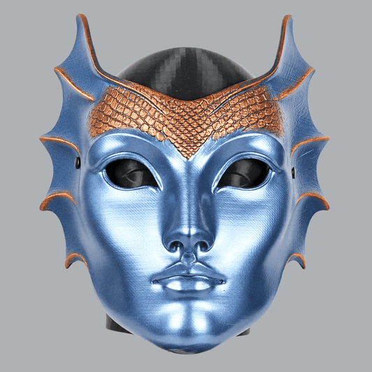 Space Armory Mermaid Mask - Metallic Ice Blue/Copper Masks