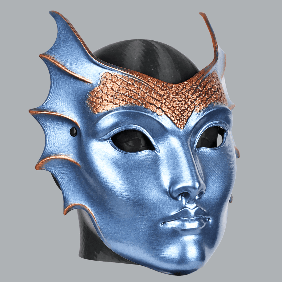 Space Armory Mermaid Mask - Metallic Ice Blue/Copper Masks