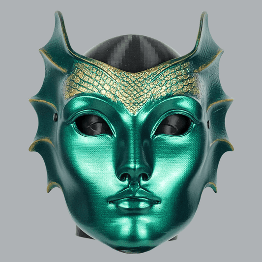 Space Armory Mermaid Mask - Metallic Jade/Gold Masks