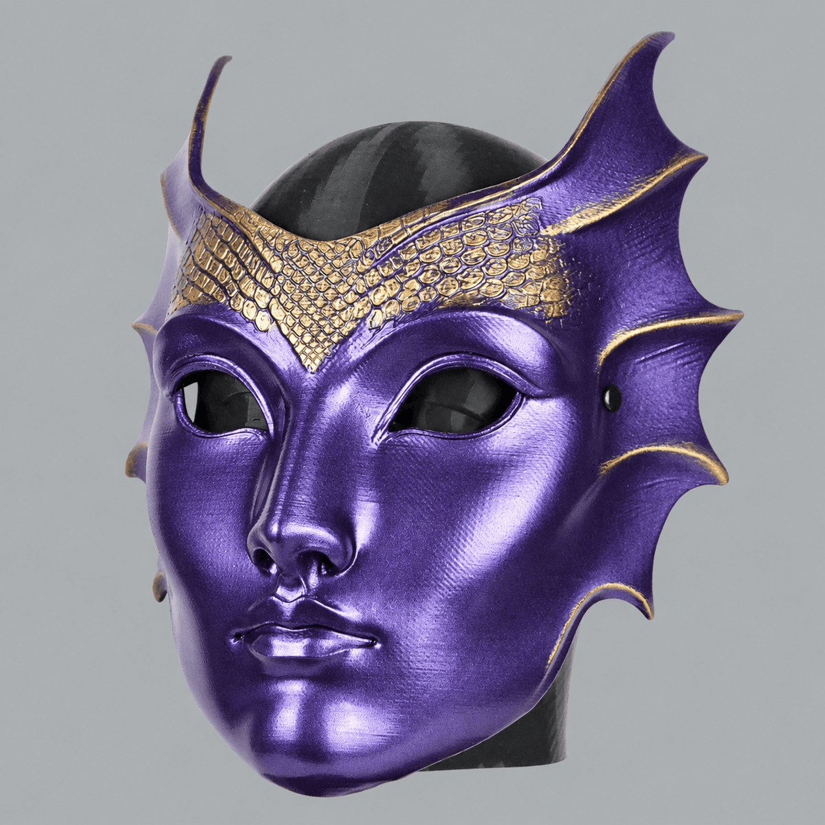 Space Armory Mermaid Mask - Metallic Violet/Gold Masks