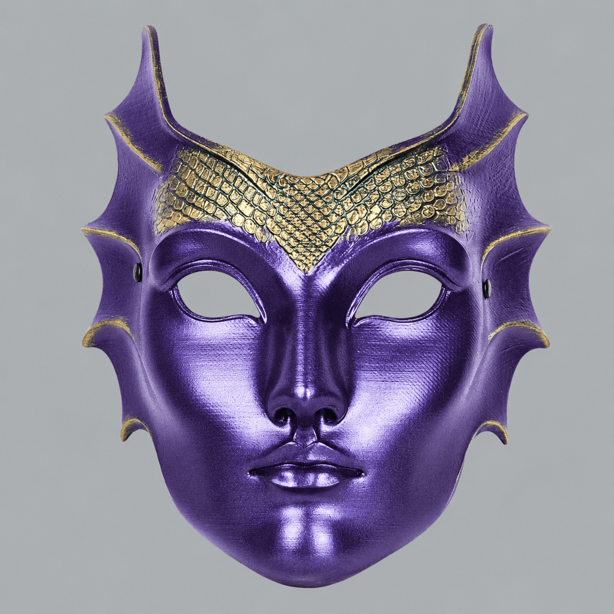 Space Armory Mermaid Mask - Metallic Violet/Gold Masks