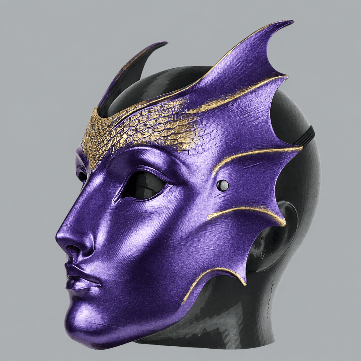Space Armory Mermaid Mask - Metallic Violet/Gold Masks