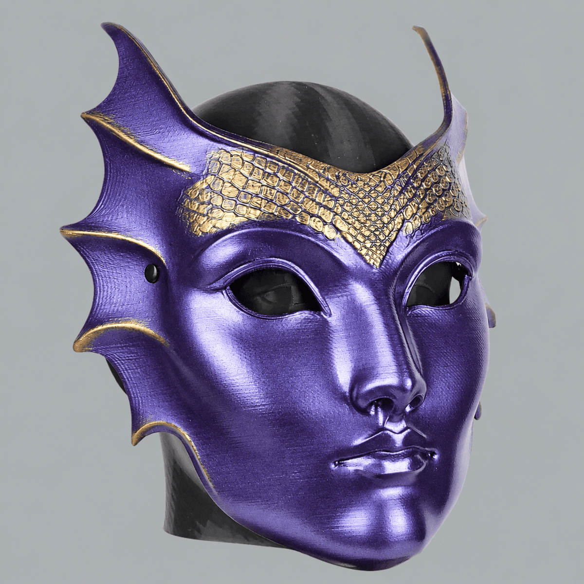 Space Armory Mermaid Mask - Metallic Violet/Gold Masks