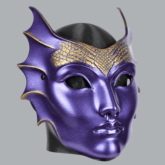 Space Armory Mermaid Mask - Metallic Violet/Gold Masks