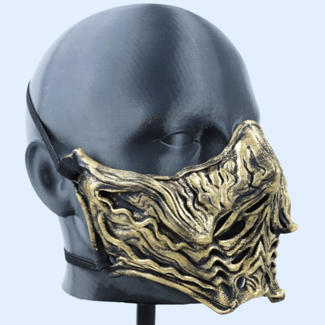 Space Armory Ninja Samurai Warrior Mask Black/Gold