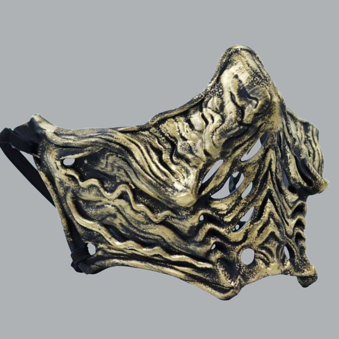 Space Armory Ninja Samurai Warrior Mask - Black/Gold Masks