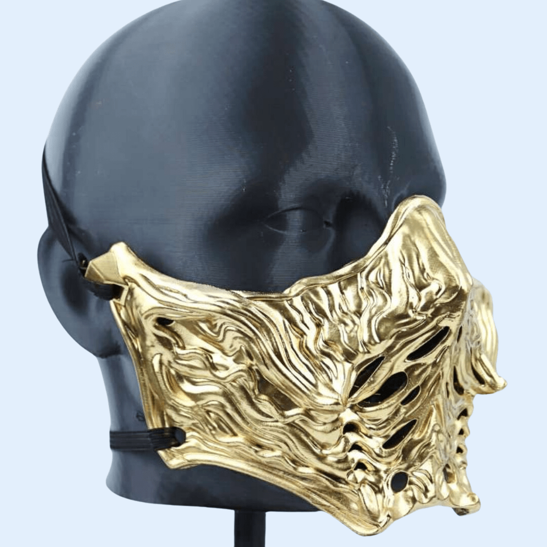 Space Armory Ninja Samurai Warrior Mask Gold