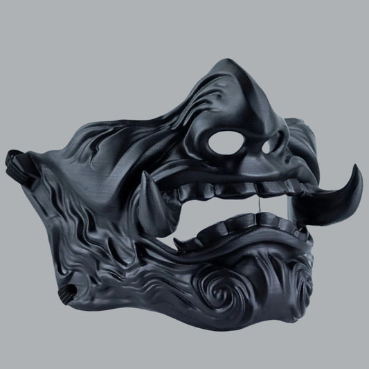 Space Armory Oni Mask Full Matte Black Masks