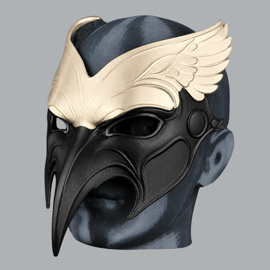 Space Armory Raven Mask - Bone / Shock Black Masks