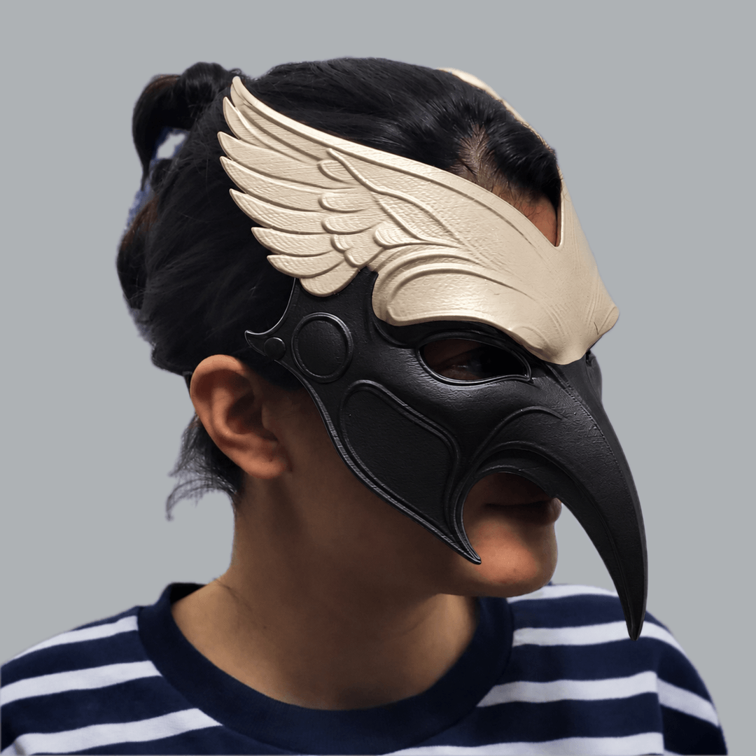 Space Armory Raven Mask - Bone / Shock Black Masks