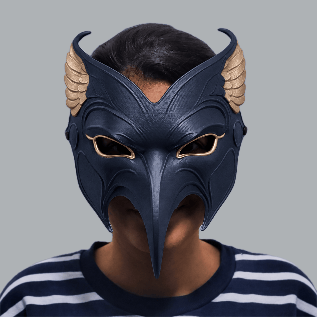 Space Armory Raven Mask - Dark Indigo / Champagne Masks