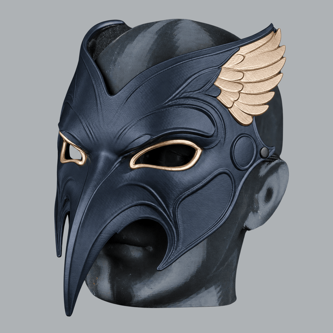 Space Armory Raven Mask - Dark Indigo / Champagne Masks