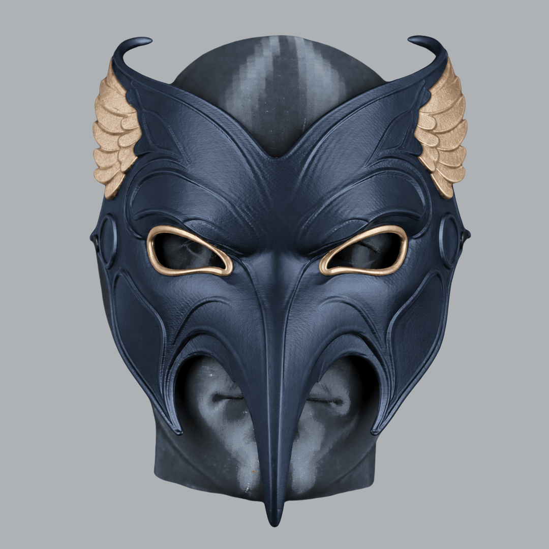 Space Armory Raven Mask - Dark Indigo / Champagne Masks