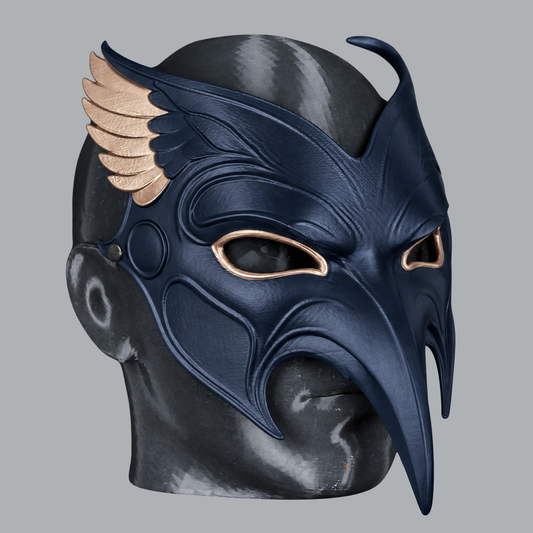 Space Armory Raven Mask - Dark Indigo / Champagne Masks