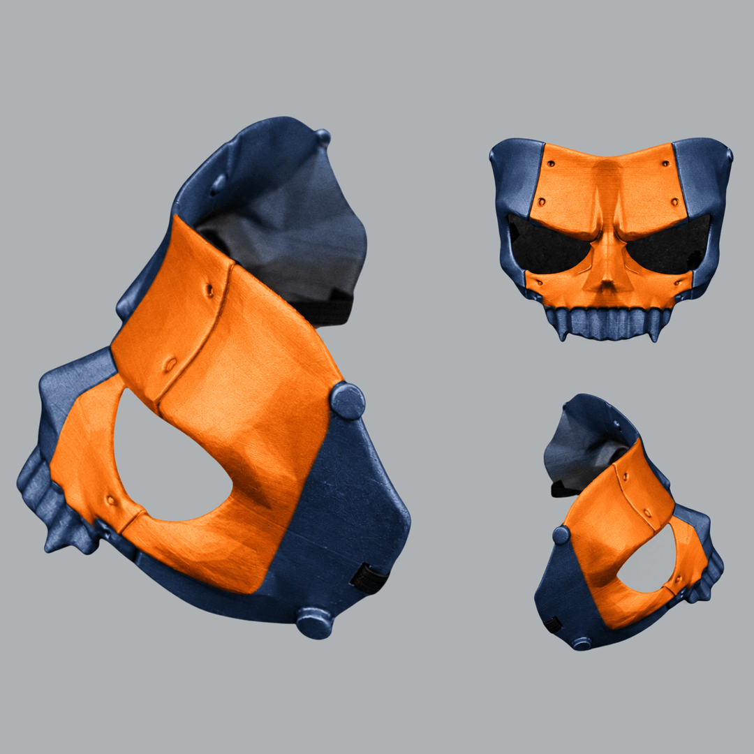 Space Armory Robot Skull Skeleton Mask — Clockwork Orange / Dark Indigo Masks