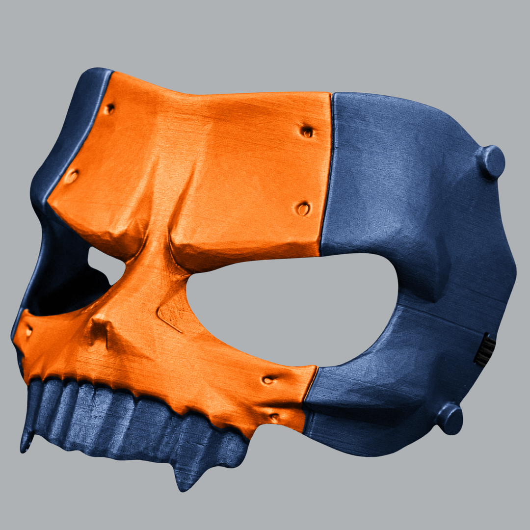 Space Armory Robot Skull Skeleton Mask — Clockwork Orange / Dark Indigo Masks