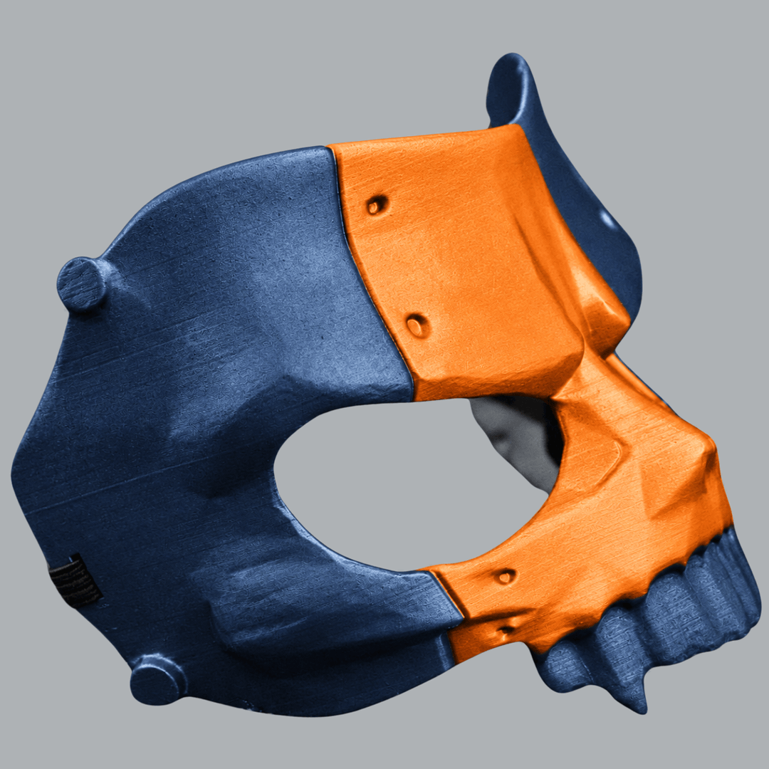 Space Armory Robot Skull Skeleton Mask — Clockwork Orange / Dark Indigo Masks