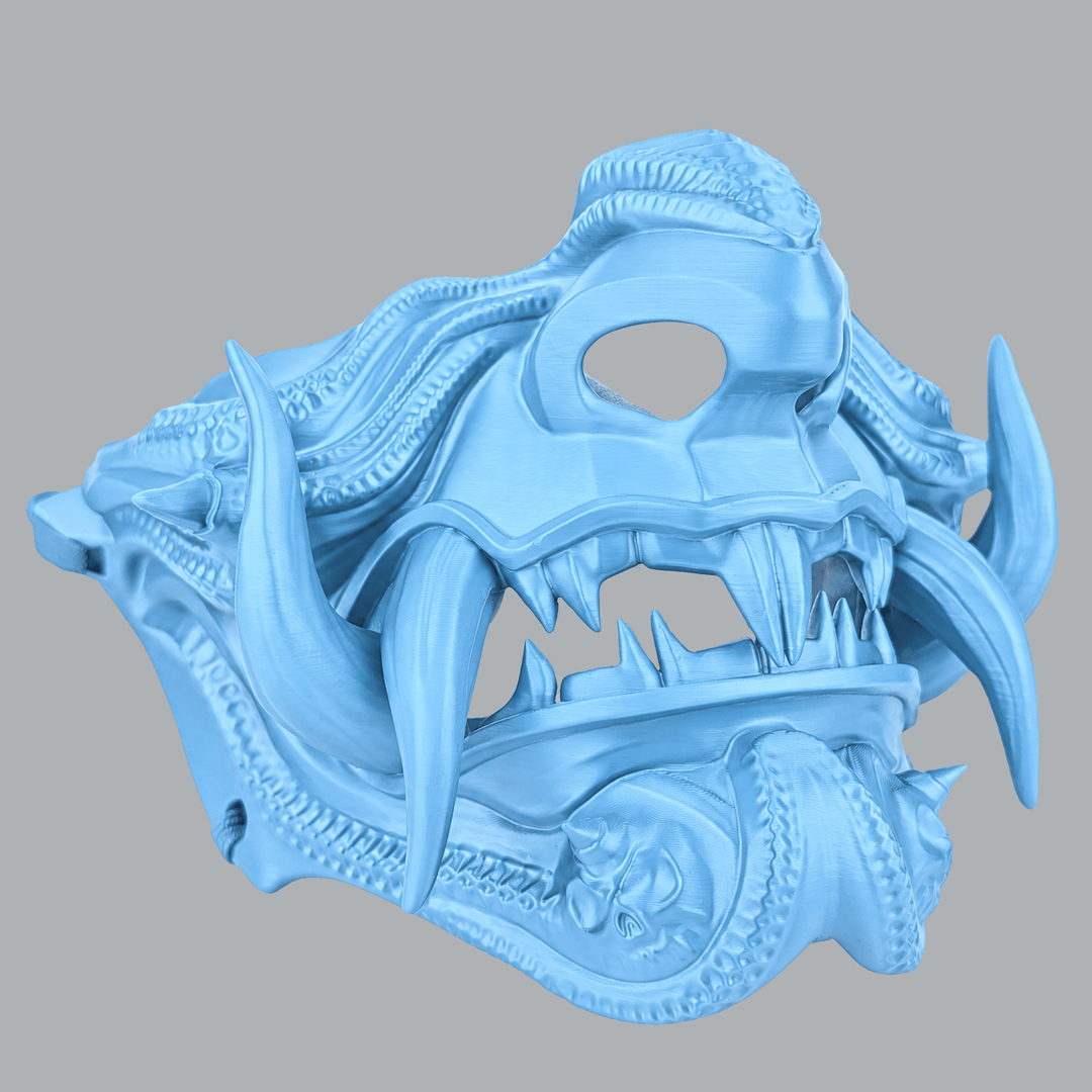 Space Armory Samurai Oni Demon Mask - Baby Blue Masks