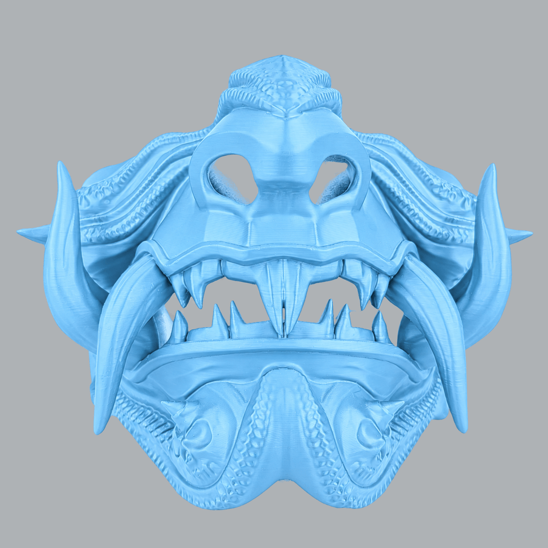 Space Armory Samurai Oni Demon Mask - Baby Blue Masks