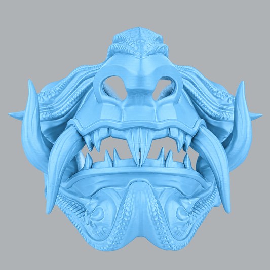 Space Armory Samurai Oni Demon Mask - Baby Blue Masks