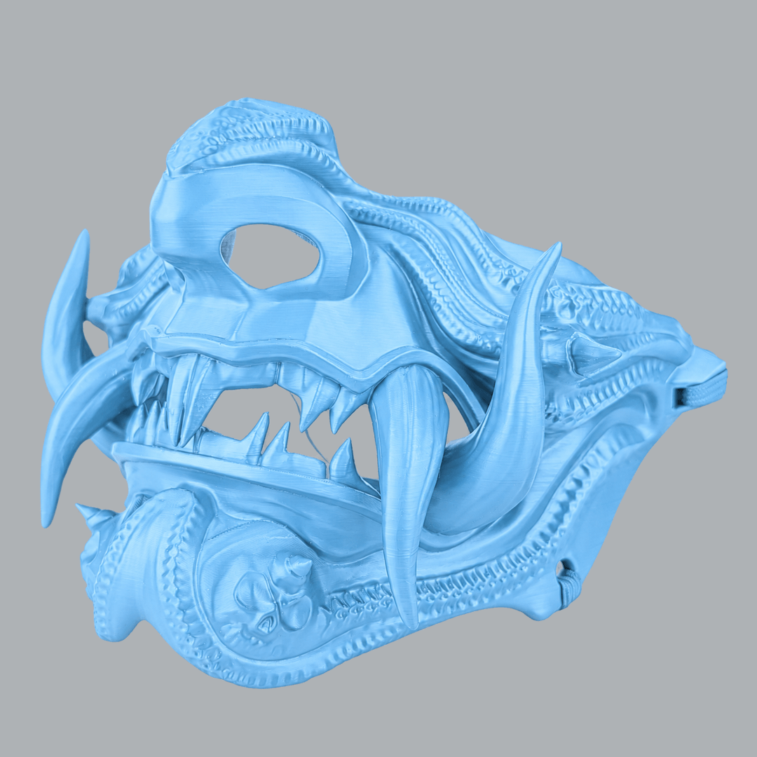 Space Armory Samurai Oni Demon Mask - Baby Blue Masks