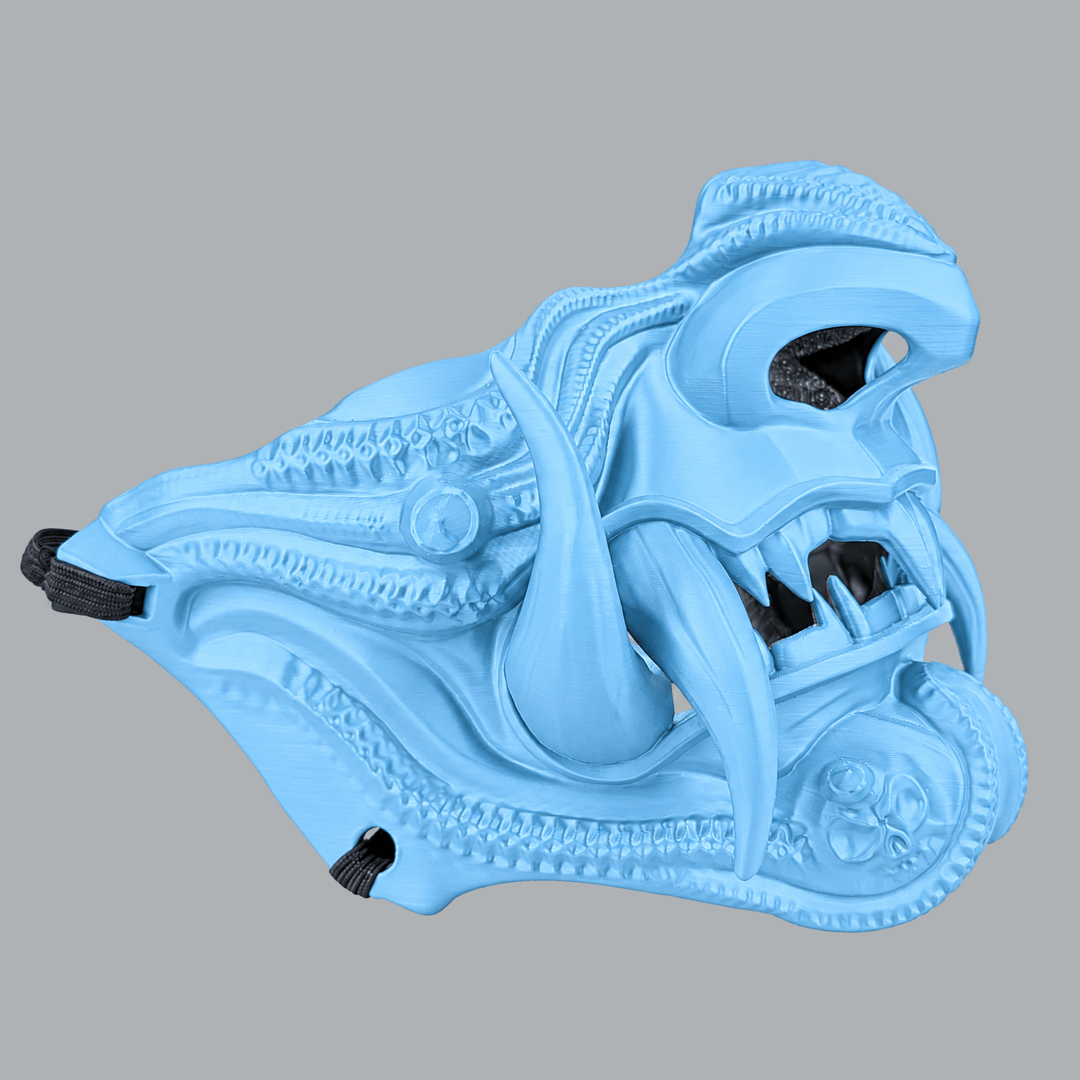 Space Armory Samurai Oni Demon Mask - Baby Blue Masks