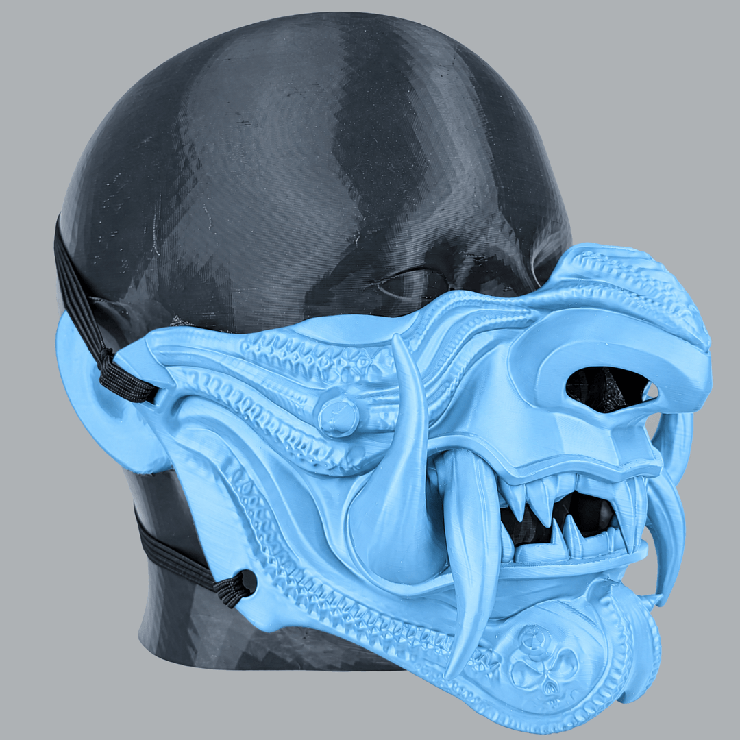 Space Armory Samurai Oni Demon Mask - Baby Blue Masks