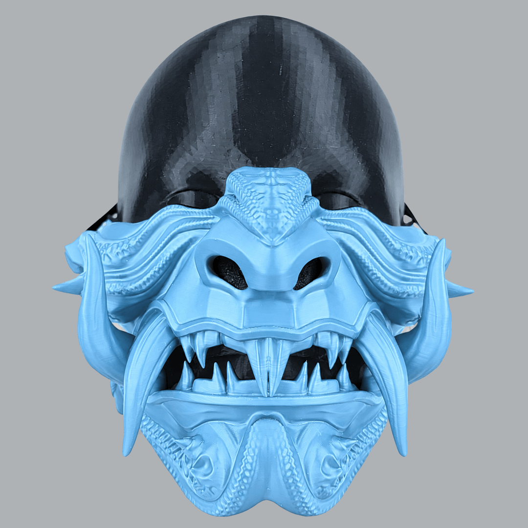 Space Armory Samurai Oni Demon Mask - Baby Blue Masks
