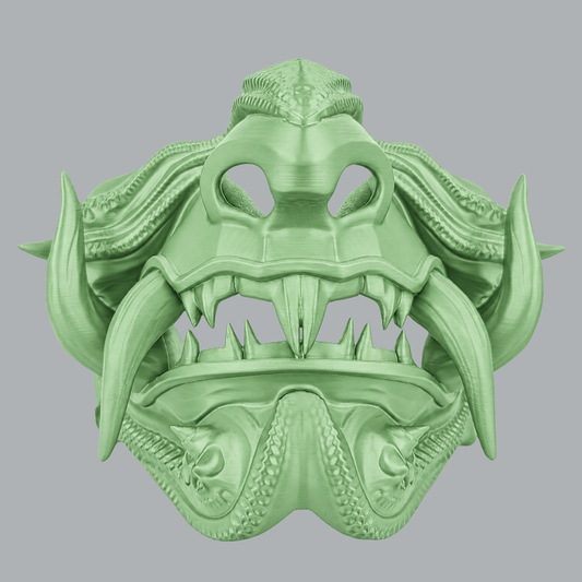 Space Armory Samurai Oni Demon Mask - E2e Green Masks